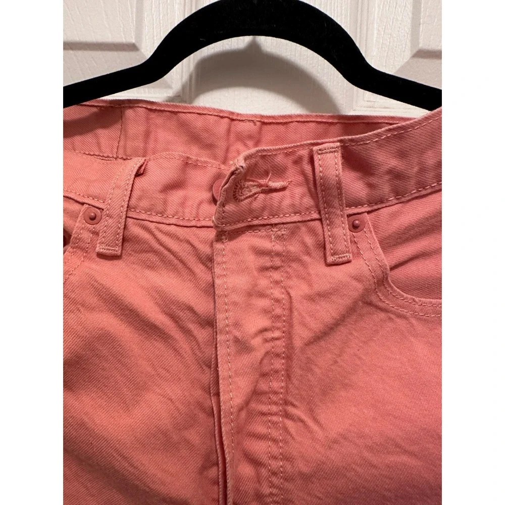 Levis 501 Original Fit Salmon Pink Coral Denim Jeans Mens 33x32 Button Fly